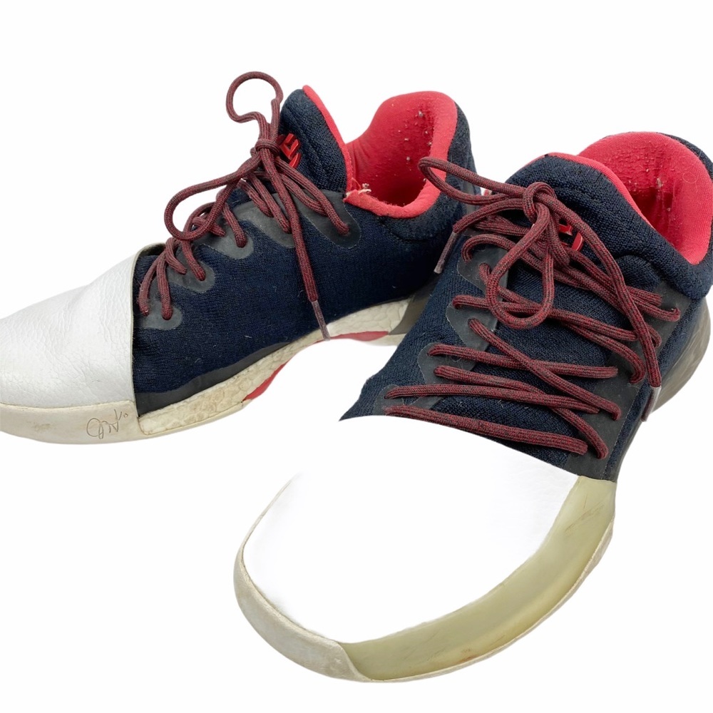 Adidas Harden 1 Sneakers Size 8 Red Black White